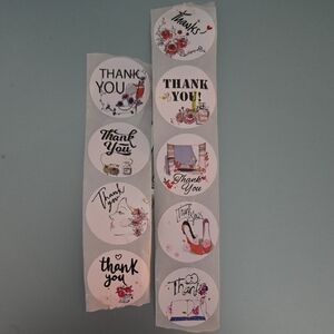 500 Roll Of Thank You Stickers With Fashion Design